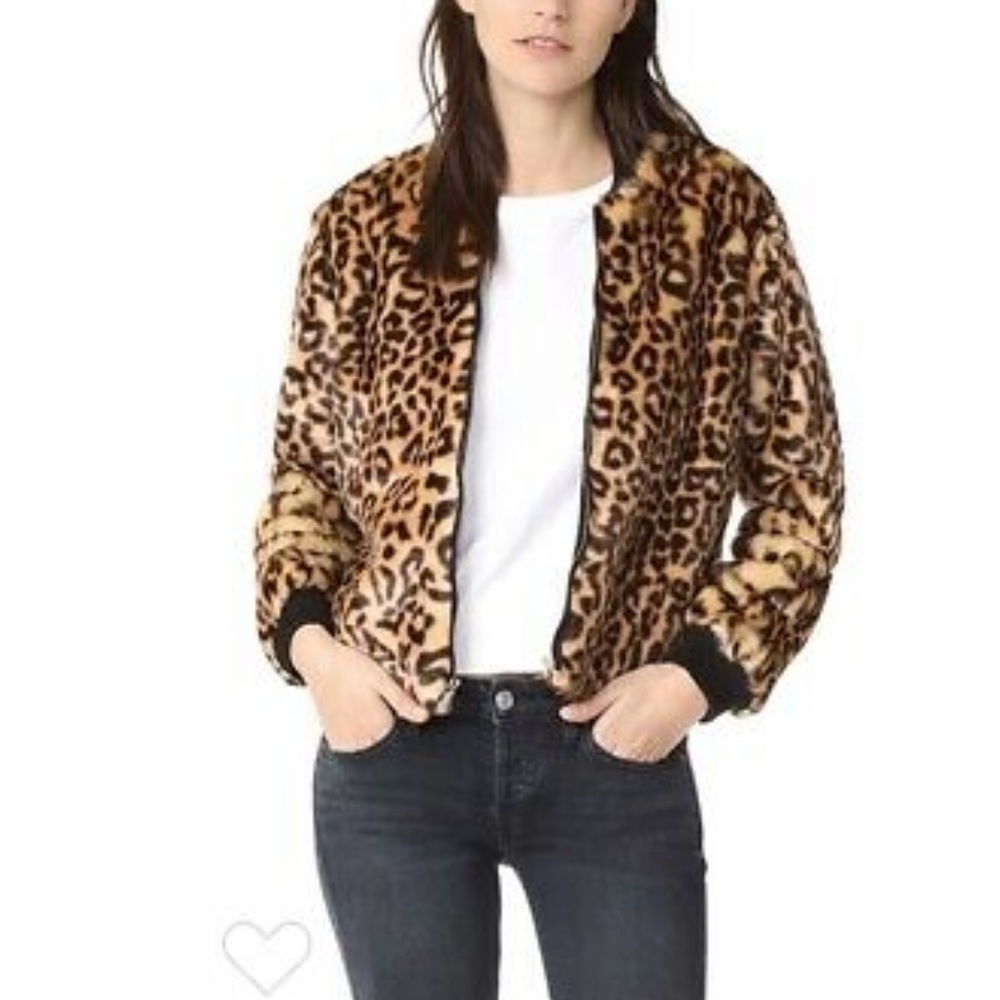 Splendid cheetah bomber jacket